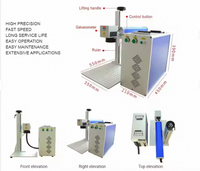 Portable 20W 30W 50W Mopa Or Métal Smart Couleur Laser À Fiber Machine De Marquage 80W Puissance Raycus Marque Prend En Charge DWG BMP Graphique 3D
