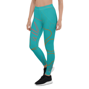Leggings Largos CoastFlex Aqua Aloha para Mujer - Product Image 4