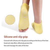2025 été personnalisé anti-dérapant impression cinq doigts orteil fendu Pilates sport Yoga chaussettes tricoté Yogas antidérapant corps bas