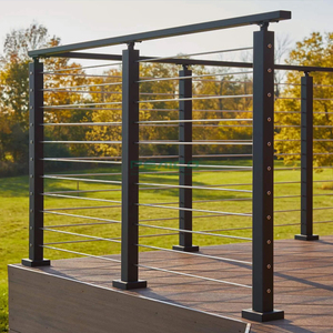 <span class=keywords><strong>Balustrade</strong></span> extérieure de câble d'acier inoxydable en métal de maison moderne Offre Spéciale conçoit la <span class=keywords><strong>balustrade</strong></span> noire de fil de balcon - Product Image 1