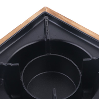 Nouveau réchaud à alcool carré solide en alliage d'aluminium, Mini poêle à bois pour ragoût sec