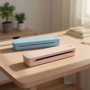 Impresora de Etiquetas Térmica Inalámbrica Portátil A4 Mini POS Invoice NO Ink A403, Nuevo Diseño Color Macaron Azul Rosa, Venta Popular - Product Image 2
