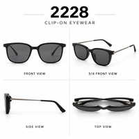 Montures de lunettes TR90 avec clips solaires et verres polarisés – Kit de montures de prescription