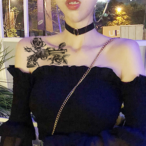 Autocollants de <span class=keywords><strong>tatouage</strong></span> de demi-bras imperméables, Design de fleur personnalisé, <span class=keywords><strong>tatouage</strong></span> temporaire pour hommes et femmes, vente en gros - Product Image 3