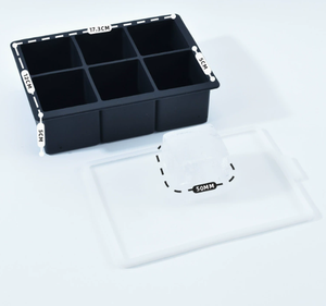 Vassoio per Cubetti di <span class=keywords><strong>Ghiaccio</strong></span> di Grado Alimentare, Stampo per <span class=keywords><strong>Ghiaccio</strong></span> Facile da Sgusciare con Coperchio, Vassoio Congelatore per Alimenti per Bambini per Uso Domestico - Product Image 1