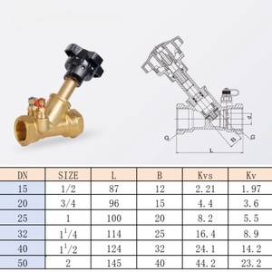 暖通空调系统水暖材料用黄铜铜液体流量平衡调节流量计阀门软管管件 - Product Image 2