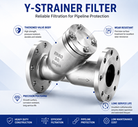 Saringan Y Baja Tahan Karat Tahan Suhu Tinggi Baru DN150 DN200 Ujung Flens 5MPa Filter Pipa Uap Layar Dapat Dilepas