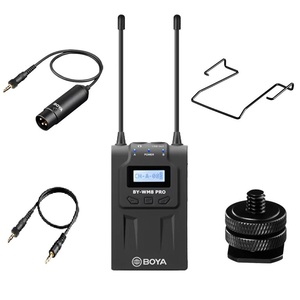 Boya BY-WM8-PRO-K3 Hợp kim nhôm Condenser Microphone UHF không dây kép cầm tay phỏng vấn mic với một Receiver cho máy ảnh sử dụng - Product Image 1
