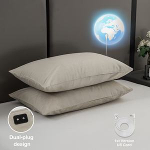Funda de Almohada de Algodón Orgánico para Conexión a Tierra, Tejida, con Diseño Geométrico a Rayas, Bordada, Protección EMF para Uso Doméstico y Hospitalario - Product Image 2