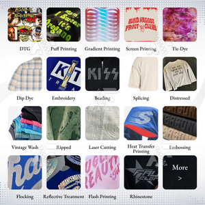 Embroidery Cotton Custom 3D Logo Printed Oversized 260 <strong>300</strong> GSM Wholesale Cuostom T Shirt for Men - Product Image 4