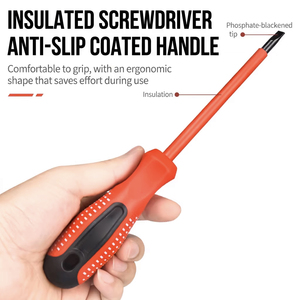 Insulated Screwdriver Set 7 Piece 1000V Red Handle Electrician <b>Tools</b> <b>Kit</b> For Home Repair - Product Image 2