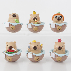 HY198 Vente Chaude Dormir Capybara Pvc Poupée Écouter L'eau Cochon D'inde En Peluche Jouet Mignon Graisse Capybara Jouet - Product Image 2