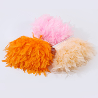 Frange en plumes de marabout et de dinde Chandelle, faite à la main, 10-15 cm, haute densité, moelleuse, pour costumes, robes, chaussures et fournitures de couture