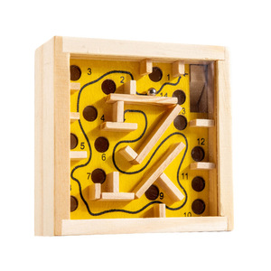 وصل حديثًا مباشرة لعبة المتاهة الرخامية شعار قابل للتخصيص مطرز لوح نشاط هدية خشبية مثالية للأولاد 2-4 التعلم التعليمي - Product Image 5