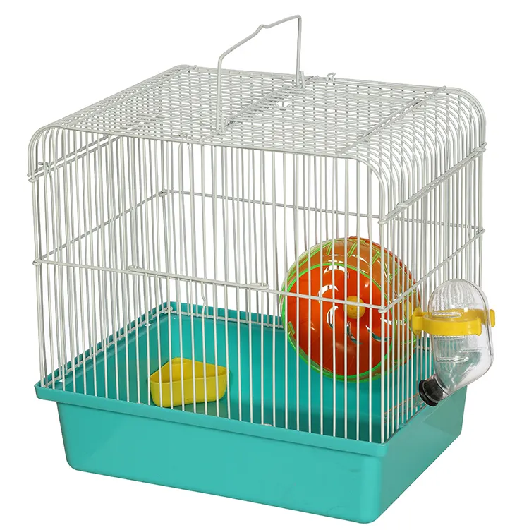 026# Wholesale Custom Luxury Guinea Pig Cage Pet Portable Castle iron mini Hamster Cage