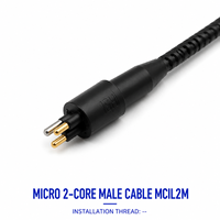 Connecteur étanche sous-marin HYSF SUBSEA MCBH2M Micro à 2 broches mâle, pour montage sur panneau, 7/16-20UNF, prise électrique PCB ROV AUV