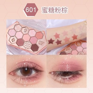 홀드 라이브 반짝이는 벌집 매트 글리터 아이섀도우 팔레트 밀크 커피 오렌지 다크 브라운-샤이니 메이크업 파우더 모든 피부 톤