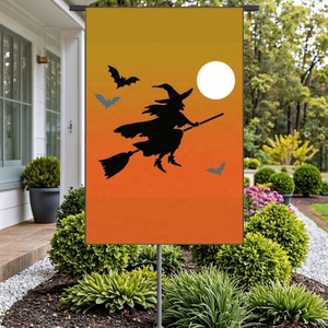 ธงสวนพิมพ์ลายแม่มดธงลานเทศกาลฮาโลวีนตามฤดูกาล - Product Image 4