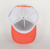 Chapeau de camionneur rayé sportif élégant motif de fleurs sérigraphié sur le devant pour les activités de plein air sport pêche patch en cuir