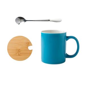 Design High Quality Wholesale <b>Cute</b> Ceramic <b>Mug</b> Coffee Tea <b>Mug</b> Porcelain <b>Mug</b> with Lip and Spoon for Drinking - Product Image 3