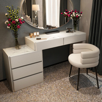 Ensemble de meubles de chambre à coucher avec coiffeuse, table à maquillage en bois élégante et multifonctionnelle pour la chambre à coucher