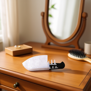 Pince à cheveux Angelina 11,6 cm, noire et blanche, style couteau, accessoire de mode pour femme, usage quotidien - Product Image 3