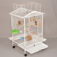 Cage à oiseaux en métal grande taille avec roues, cage à perroquets avec plateau pour canaris, cages d'élevage d'oiseaux faciles à déplacer, vente en gros
