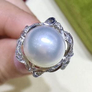 Anillo de perlas sintéticas para mujer, estilo palacio, princesa, elegante, dulce, joyería de moda, accesorio de regalo - Product Image 5