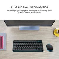 Untuk MK245 RGB Mini Tahan Air Nirkabel Kombinasi Keyboard Mouse Kantor Komputer Mobile Switch Ergonomis