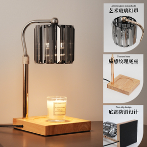 Lampe de table en cristal doré avec abat-jour à volants, alimentation secteur, LED blanc chaud doux, bouton poussoir, taille moyenne, décoration moderne pour chambre à coucher, CRI 90 - Product Image 3