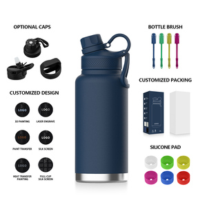 Hot Sale 32oz Insulated Stainless Steel Keep Hot And Cold Bottle With Straw Lids