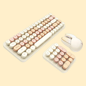 MOFii 3 en 1 <span class=keywords><strong>sans</strong></span> <span class=keywords><strong>fil</strong></span> rétro clavier <span class=keywords><strong>souris</strong></span> numpad combo <span class=keywords><strong>ensemble</strong></span> marque directe en gros mixte couleur Keycaps clavier <span class=keywords><strong>numérique</strong></span> - Product Image 1