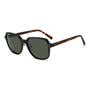 Lunettes de soleil de style européen et américain, monture carrée, protection UV400, monture TR90, verres TAC, unisexe, mode, voyage, conduite - Product Image 1