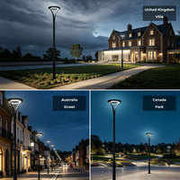 Lámpara LED Minimalista con Forma de Anillo, IP65, de Aluminio, para Jardín, 140Lm/W, para Parques Urbanos y Proyectos Inmobiliarios de Alta Gama