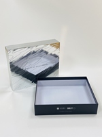 Couvercle spécial rigide personnalisé en forme de ruban deux pièces 2mm d'épaisseur boîtes cadeaux en carton à couvercle pour T-shirt hommes boîte à vêtements
