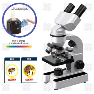KW New Science 2025 40X-16000X Microscopes binoculaires éclairés par LED Éduquer les étudiants en biologie et les enfants Microscope STEAM Toys - Product Image 3