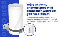 Montaje de pared para TP-Link Deco BE63/ BE65/BE67/BE68/HB410/BE10000/BE11000/BE14000 Mesh Wi-Fi 7 Sistema Ahorro de espacio Aleación de aluminio