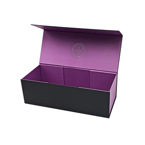 Custom Luxury Matt Purple <b>Magnetic</b> Foldable Gift <b>Box</b> with Corrugated Paper Insert Embossing Sponge Lining Recycled Materials - Product Image 5