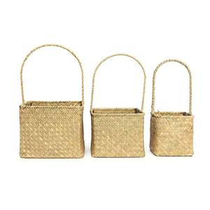 海草篮子套装编织手篮婚礼节日礼品篮三种尺寸 - Product Image 5