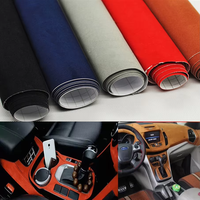 Rouleau de cuir synthétique auto-adhésif en PVC velours suédé de haute qualité 0,8 mm, imitation cuir, pour réparation d'intérieur de voiture