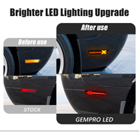 Lampu Sein Depan Belakang Mobil Model Smoked X Design untuk Dodge Challenger 2008-2014 Charger Lampu Amber Merah 4 Buah