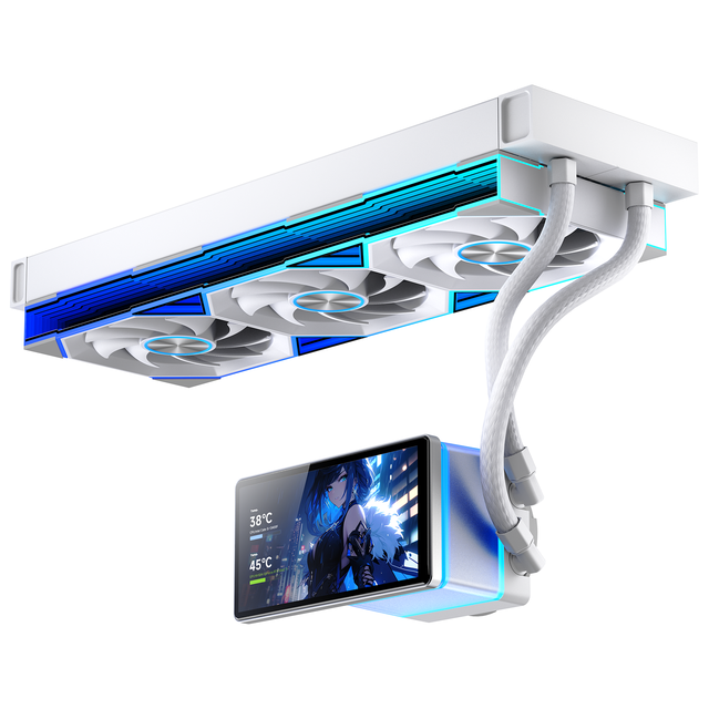 Jungle Leopard ProFlow 360 CPU Radiator 5.5" LCD Screen 270 Rotatable Magnetic Cold Head RGB PWM Fluid Bearing Computer Case