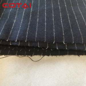 280 gsm 50% wol enkelzijdig flanellen melton wollen stof 1cm witte streep op voorraad 420g/<span class=keywords><strong>m</strong></span> in de aanbieding fabriekslevering - Product Image 6