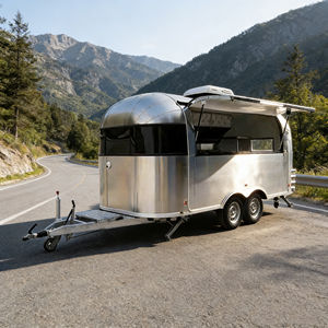 Chariot alimentaire mobile durable avec étagère de rangement intégrée, léger et robuste, idéal pour la vente de snacks et de fast-food en extérieur pour les petites entreprises - Product Image 3