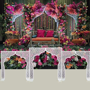 Nikaha töreni dekoratif demir standı geleneksel müslüman Nuptials Metal standı düğün zemin sahne dekor için - Product Image 5