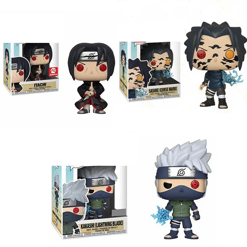 10CM Kakashi kerajinan Uchiha Sasuke Funk POP PVC mainan tokoh aksi Anime Narutos versi Q