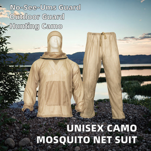 Combinaison anti-moustiques unisexe 2 pièces camouflage, vêtements en maille anti-insectes avec capuche, protection extérieure contre les insectes, pour le jardin et le camping - Product Image 2