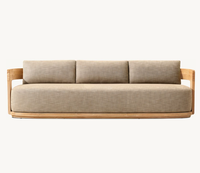 2024 nouveauté extérieur canapé en teck ensemble meubles de jardin ensembles chaise longue de patio nuage canapé table chaise basse transat villa Bali lit