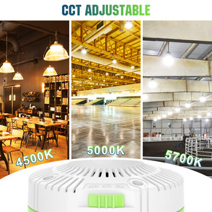 Ampoule LED ventilateur COB 100W/80W/60W CCT TUNABLE 4.5/5/5.7K E39 100-277VAC avec couvercle PC pour garage, entrepôt, éclairage de parking - Product Image 5
