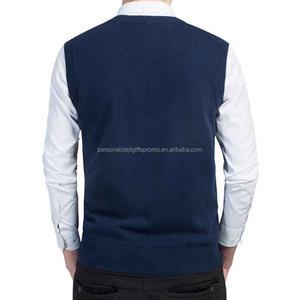 Chemises en tricot à col en V et manches longues pour hommes, cardigan en jersey de coton, gilet en tricot - Product Image 4